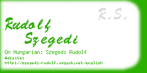 rudolf szegedi business card
